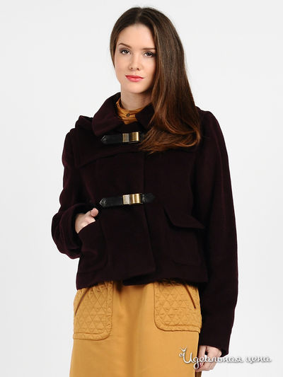 Полупальто See by chloe&Alexander Mqueen, цвет цвет бордовый