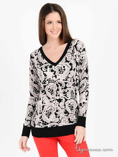 Пуловер Leo Guy, цвет цвет черный / бежевый