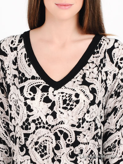 Пуловер Leo Guy женский, цвет черный / бежевый