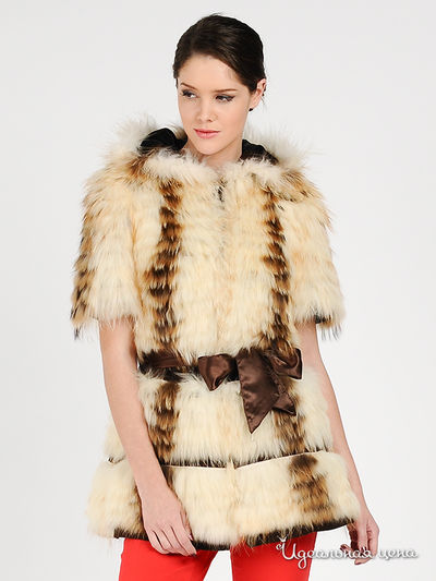 Полушубок FFG, цвет цвет бежевый