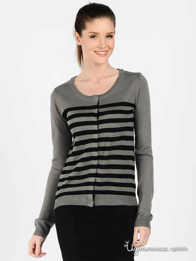 Кардиган GATE ONE, цвет цвет графитовый / черный