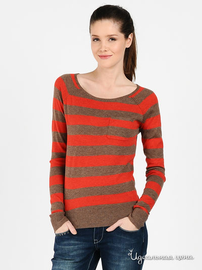 Джемпер THE KNIT, цвет цвет красный / какао