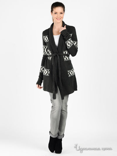 Кардиган URBAN BEHAVIOR, цвет цвет графитовый / молочный