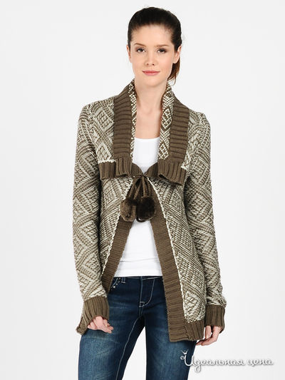 Кардиган Costa Blanca, цвет цвет серо-коричневый / молочный