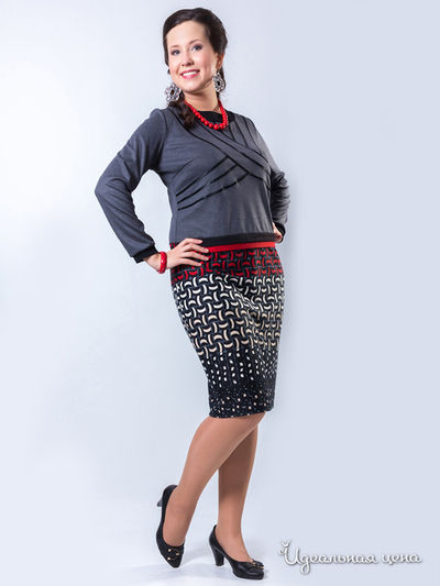 Платье Wisell, цвет цвет серый / красный