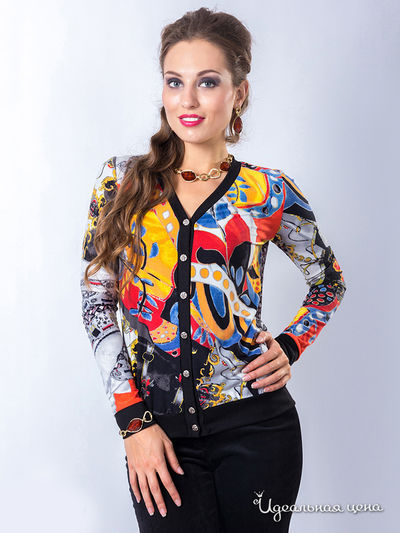 Кардиган Wisell, цвет цвет черный / мультиколор