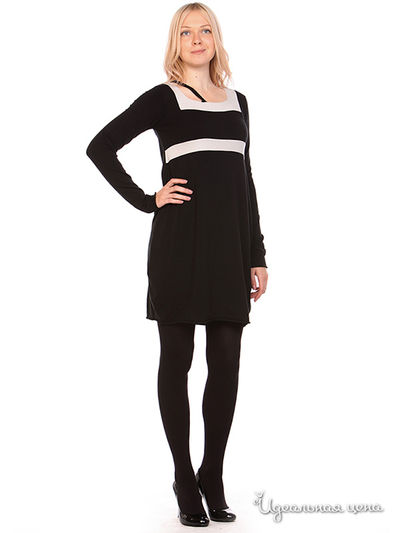 Платье Oblique, цвет цвет черный / бежевый