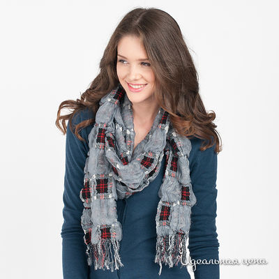 Шарф Star Rise, цвет цвет серый / красный