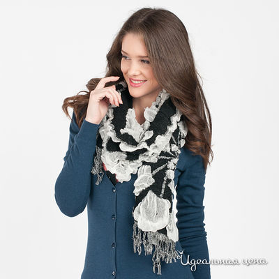 Шарф Star Rise, цвет цвет белый / черный