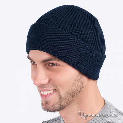 Шапка Hugo Boss, цвет цвет темно-синий