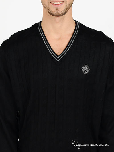 Пуловер Total Look мужской, цвет черный / серый
