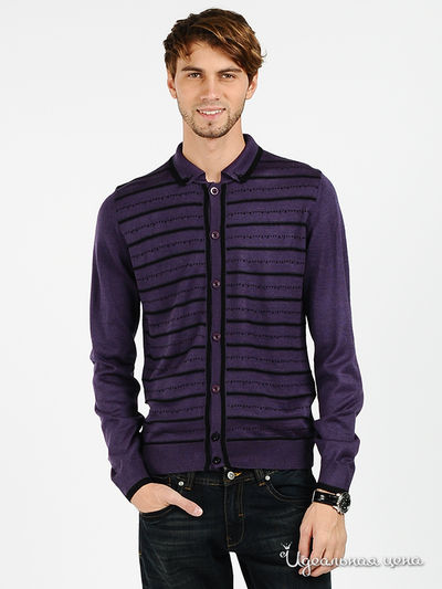 Кардиган Total Look, цвет цвет фиолетовый / черный