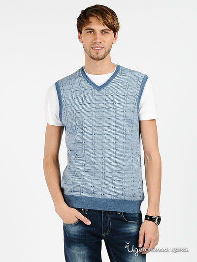 Жилет Total Look, цвет цвет голубой