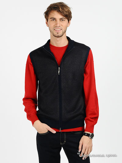 Жилет Total Look, цвет цвет темно-синий / коричневый