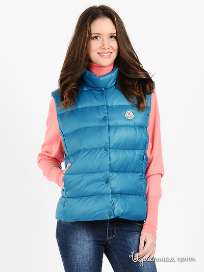 Жилет Moncler, цвет цвет бирюзовый