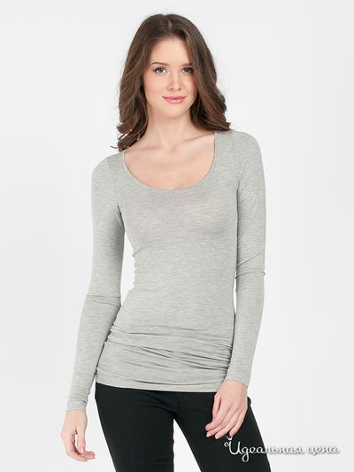 Лонгслив Message, цвет цвет серый меланж