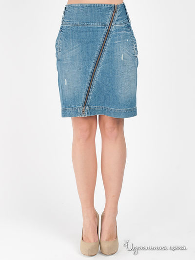 Юбка Message, цвет цвет голубой