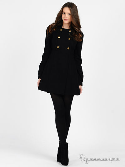 Пальто Message, цвет цвет черный