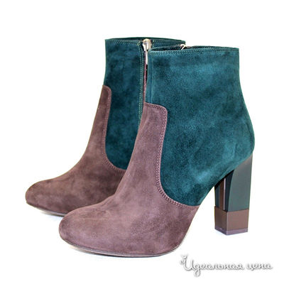 Полусапоги Klimini, цвет цвет изумрудный / коричневый