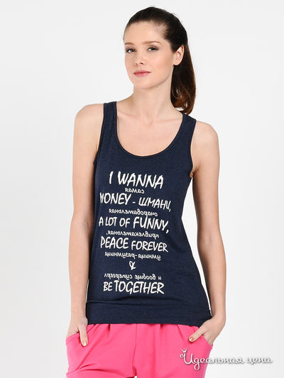 Майка Love&Light, цвет цвет темно-синий меланж