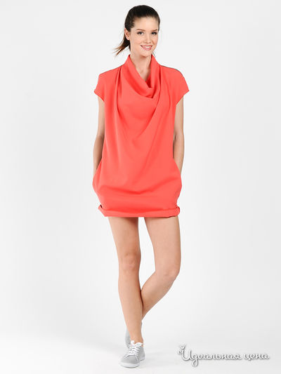 Платье Love&Light, цвет цвет серый / коралловый