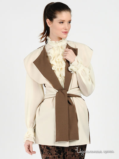 Жилет Love&Light, цвет цвет шампань / кофейный