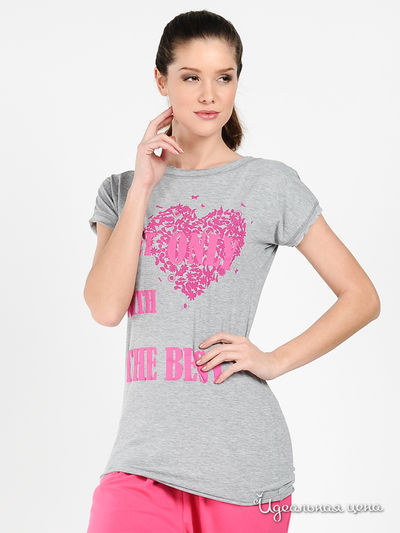 Футболка Love&Light, цвет цвет серый меланж