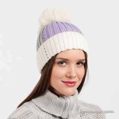 Шапка Marhatter, цвет цвет белый / сиреневый