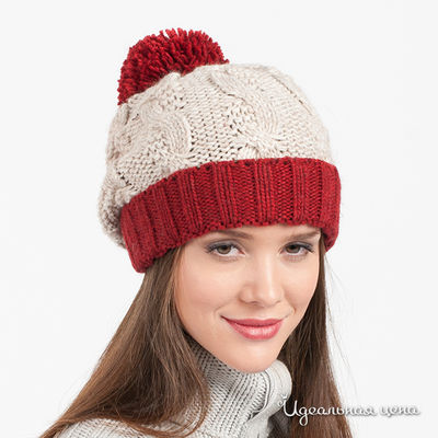 Шапка Norialli, цвет цвет красный / бежевый