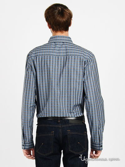 Рубашка Galliano мужская, цвет дымчато-синий / серый