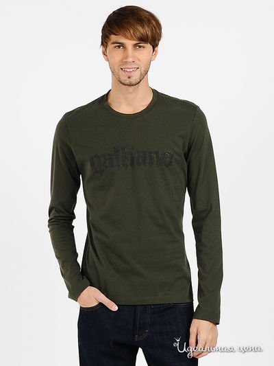 Лонгслив Galliano, цвет цвет хаки