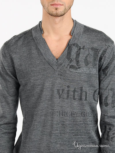 Пуловер Galliano мужской, цвет серый