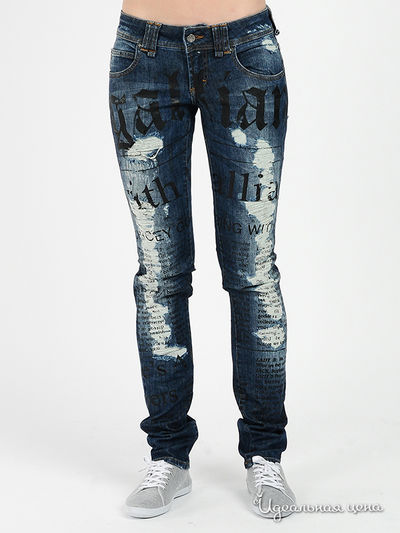 Джинсы Galliano, цвет цвет синий