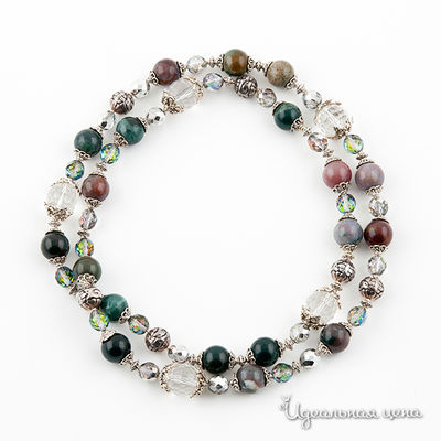 Бусы UNBIJOU, цвет цвет коричневый / зеленый