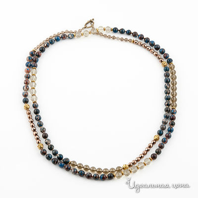 Бусы UNBIJOU, цвет цвет синий / коричневый