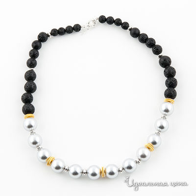 Бусы UNBIJOU, цвет цвет серебристый / черный