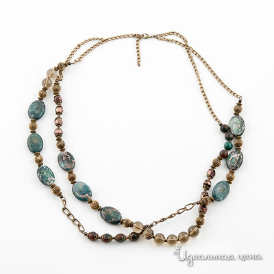 Бусы UNBIJOU, цвет цвет коричневый / зеленый