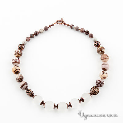 Бусы UNBIJOU, цвет цвет бежевый / коричневый