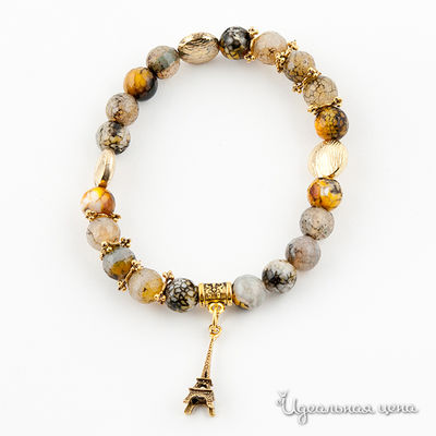 Браслет UNBIJOU, цвет цвет желтый / серый