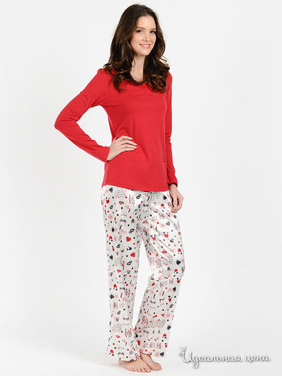 Пижама Relax Mode, цвет цвет красный / молочный