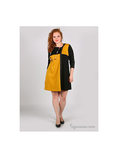 Платье Leshar, цвет цвет черный / горчичный