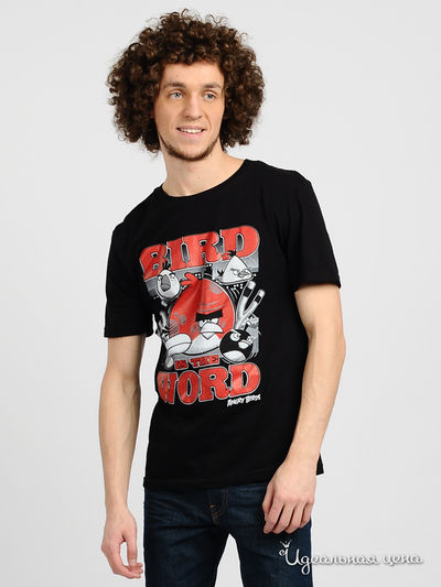 Футболка Angry Birds, цвет цвет черный