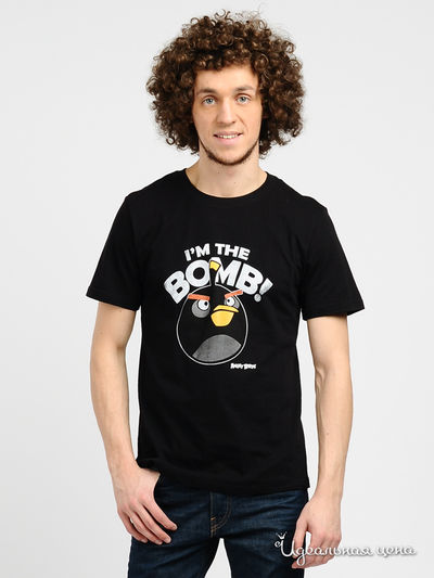 Футболка Angry Birds, цвет цвет черный