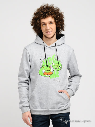 Свитшот Angry Birds, цвет цвет серый