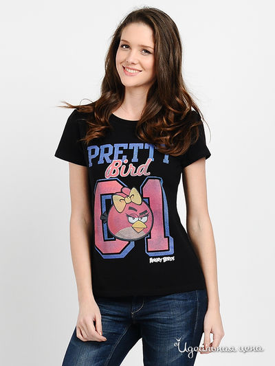 Футболка Angry Birds, цвет цвет черный