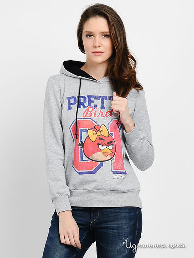 Свитшот Angry Birds, цвет цвет серый