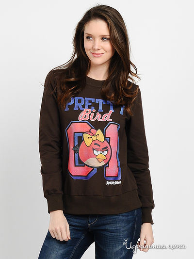 Свитшот Angry Birds, цвет цвет шоколадный