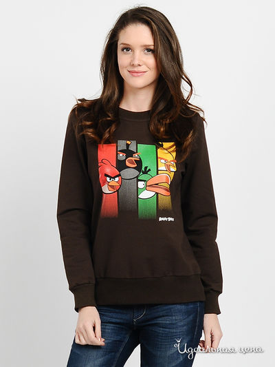 Свитшот Angry Birds, цвет цвет шоколадный