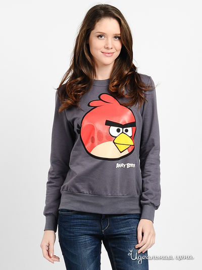Свитшот Angry Birds, цвет цвет темно-серый