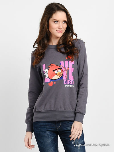 Свитшот Angry Birds, цвет цвет темно-серый